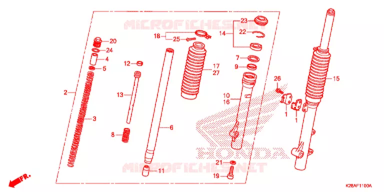 VOOR VORK  Honda MOTO 125 CRF 2021  CRF125FM