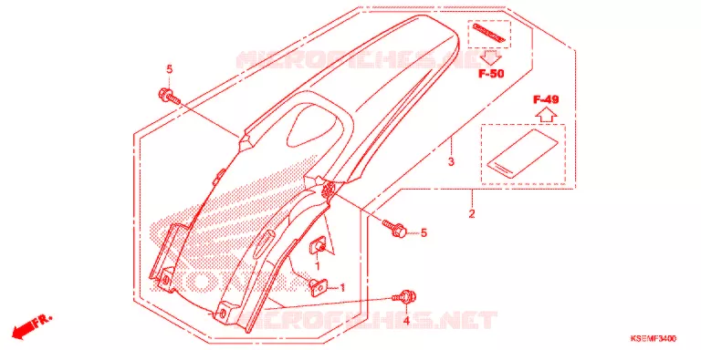 ACHTER STROOMLIJNKAP  Honda MOTO 150 CRF 2021  CRF150RBM