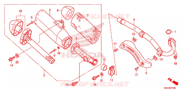 UITLAATDEMPER   Honda MOTO 150 CRF 2021  CRF150RBM