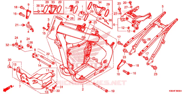 FRAME CHASSIS   Honda MOTO 250 CRF 2021  CRF250RM