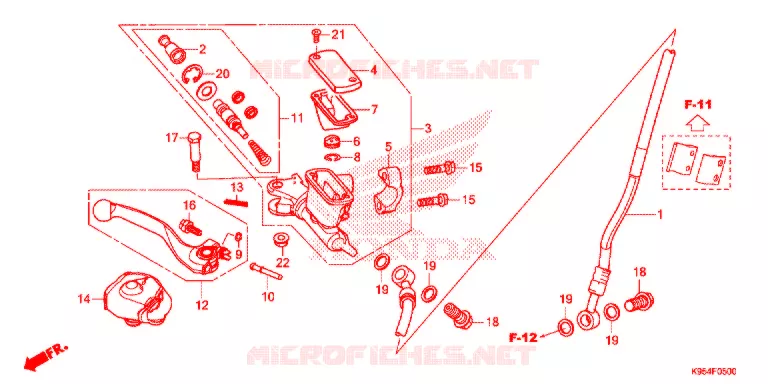 VOOR REM HOOFD CILINDER   Honda MOTO 250 CRF 2021  CRF250RM