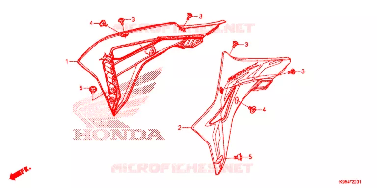 RADIATOR VERSTIJVING (CRF250RX) Honda MOTO 250 CRF 2021  CRF250RXM