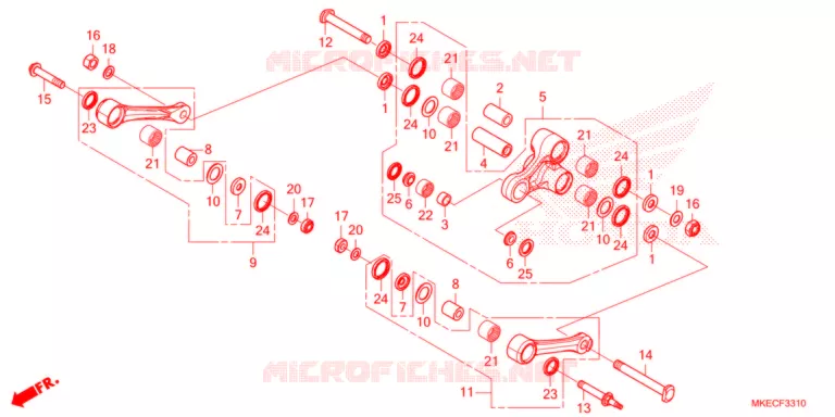 ACHTER KUSSEN ARM Honda MOTO 450 CRF 2021  CRF450RM