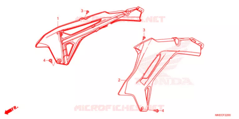 RADIATOR VERSTIJVING (CRF450R/RWE) Honda MOTO 450 CRF 2021  CRF450RM