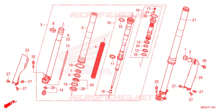 VOOR VORK  Honda MOTO 450 CRF 2021  CRF450RM