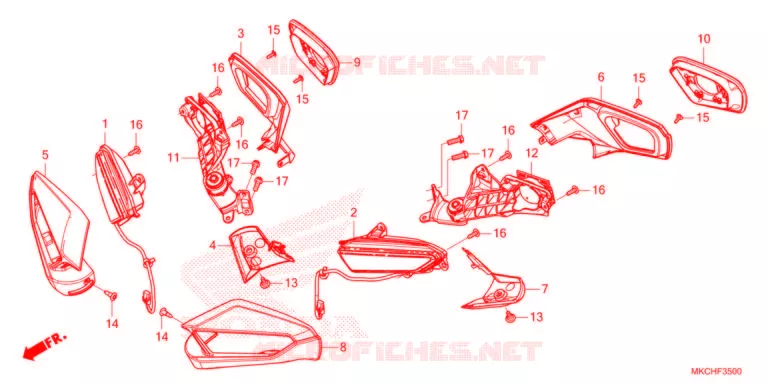 KNIPPERLICHT/SPIEGEL  Honda MOTO 1800 GOLD-WING 2021  GL1800DAM