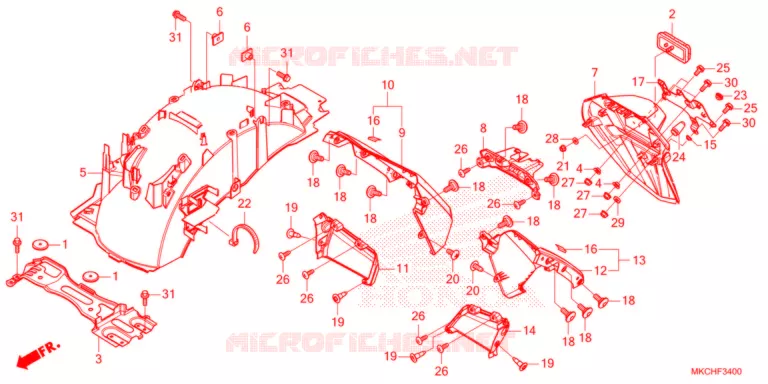 ACHTER STROOMLIJNKAP  Honda MOTO 1800 GOLD-WING 2021  GL1800DM