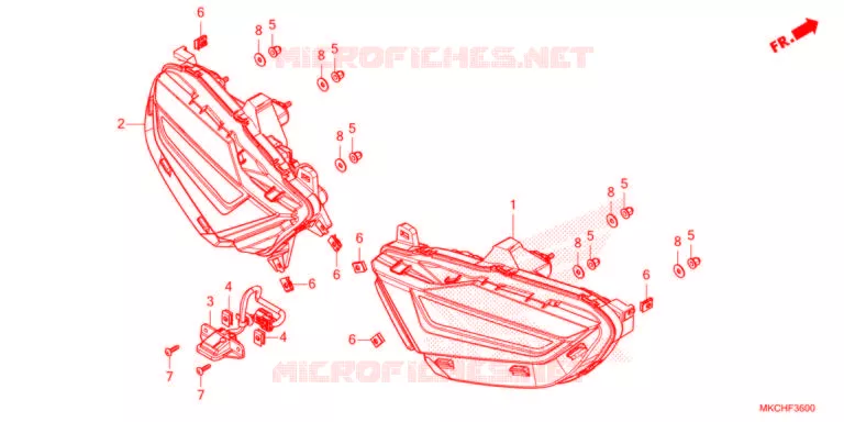 ACHTER COMBINATIE LICHT  Honda MOTO 1800 GOLD-WING 2021  GL1800DM