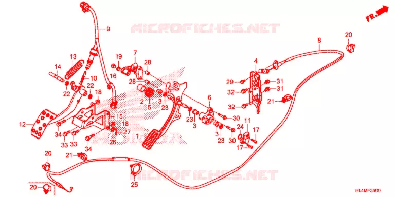 PEDAAL   Honda ATV 1000 PIONEER 2021  SXS1000M3DM