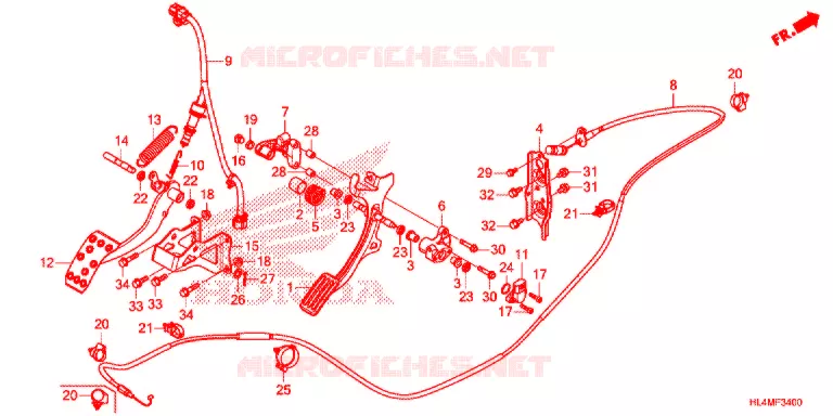 PEDAAL   Honda ATV 1000 PIONEER 2021  SXS1000M5DM