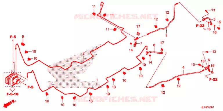 ACHTER REM SLANG Honda ATV 1000 TALON 2021  SXS1000S4XM
