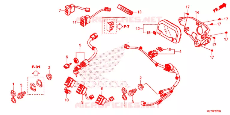 METER/SLEUTELSTEL Honda ATV 1000 TALON 2021  SXS1000S4XM