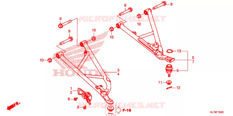 VOOR ARM  Honda ATV 1000 TALON 2021  SXS1000S4XM
