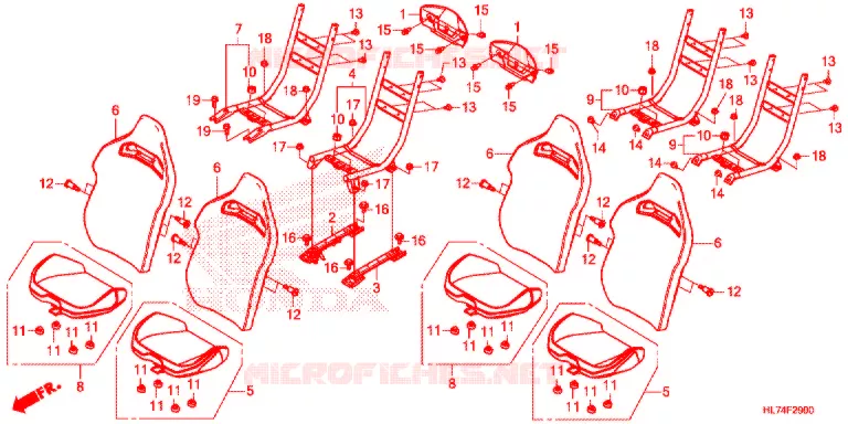 ZITTING   Honda ATV 1000 TALON 2021  SXS1000S4XM