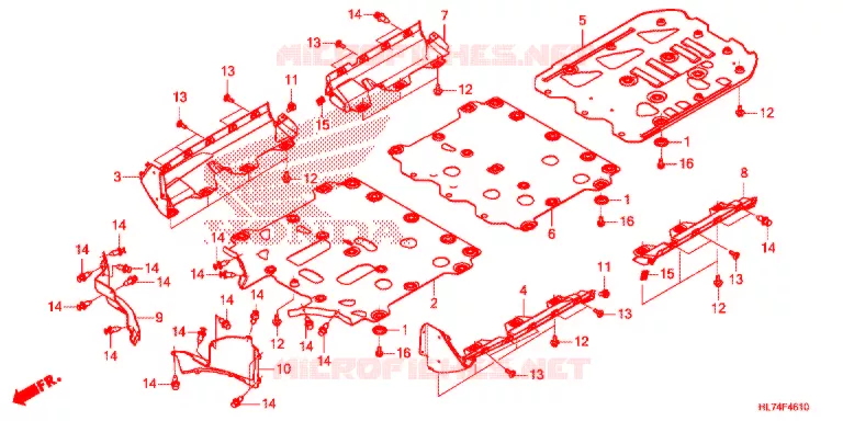 SKID PLATE   Honda ATV 1000 TALON 2021  SXS1000S4XM