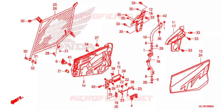 VOORPORTIER Honda ATV 1000 TALON 2021  SXS1000S4XM