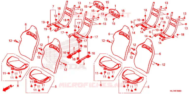 ZITTING   Honda ATV 1000 TALON 2021  SXS1000S4XM