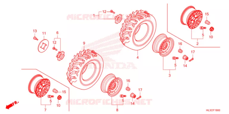 ACHTER WIEL Honda ATV 700 PIONEER 2021  SXS700M2DM