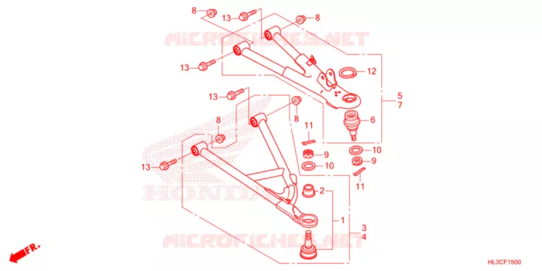 VOOR ARM  Honda ATV 700 PIONEER 2021  SXS700M2DM