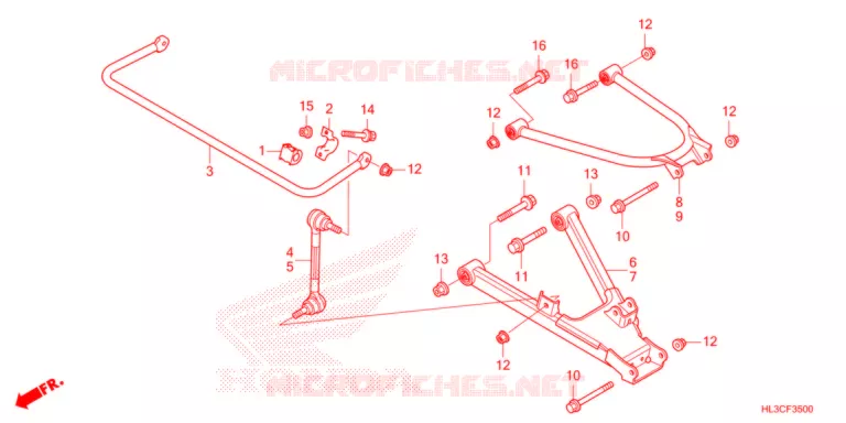 ACHTER ARM  Honda ATV 700 PIONEER 2021  SXS700M2DM
