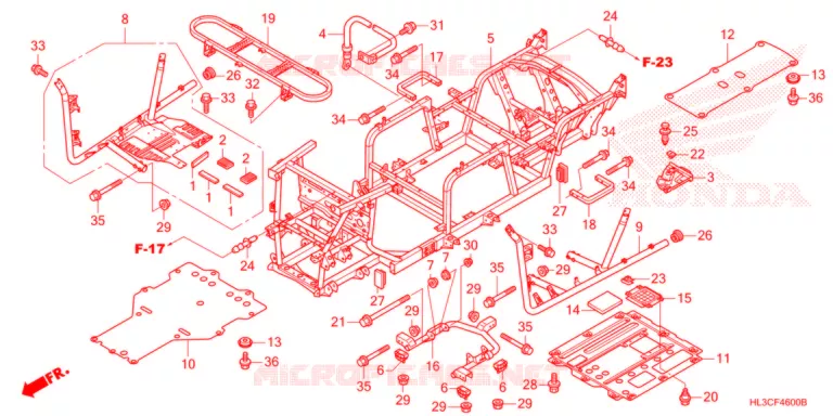 FRAME CHASSIS   Honda ATV 700 PIONEER 2021  SXS700M2DM