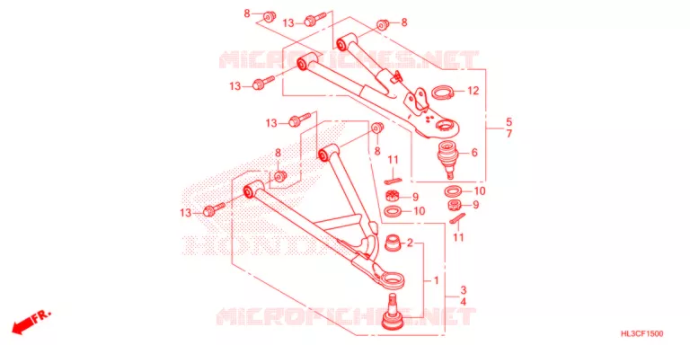 VOOR ARM  Honda ATV 700 PIONEER 2021  SXS700M2DM