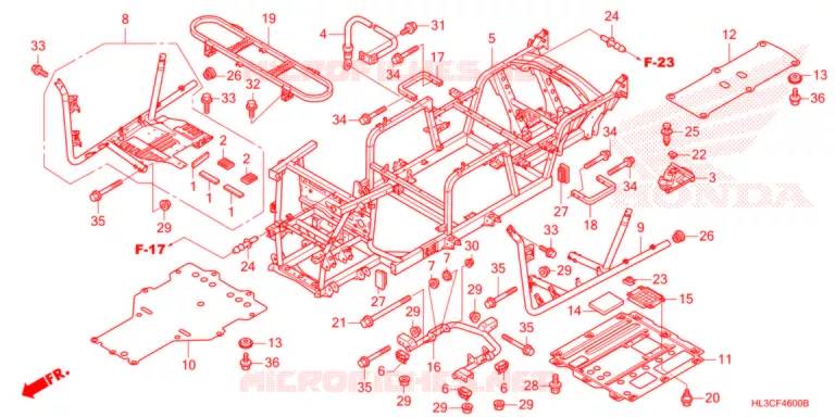 FRAME CHASSIS   Honda ATV 700 PIONEER 2021  SXS700M4DM