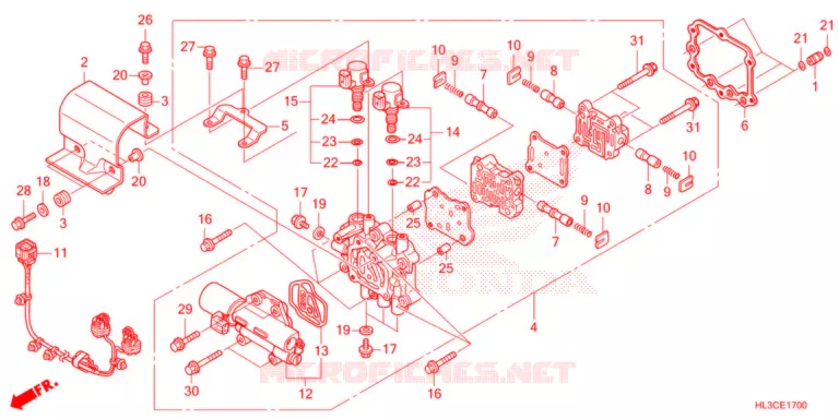 HOOFDKLEP BEHUIZING  Honda ATV 700 PIONEER 2021  SXS700M4DM