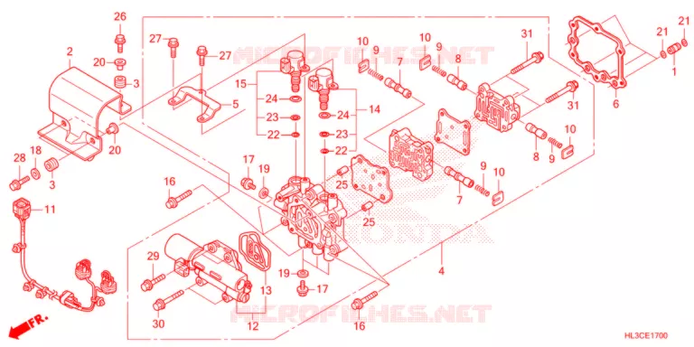 HOOFDKLEP BEHUIZING  Honda ATV 700 PIONEER 2021  SXS700M4DM