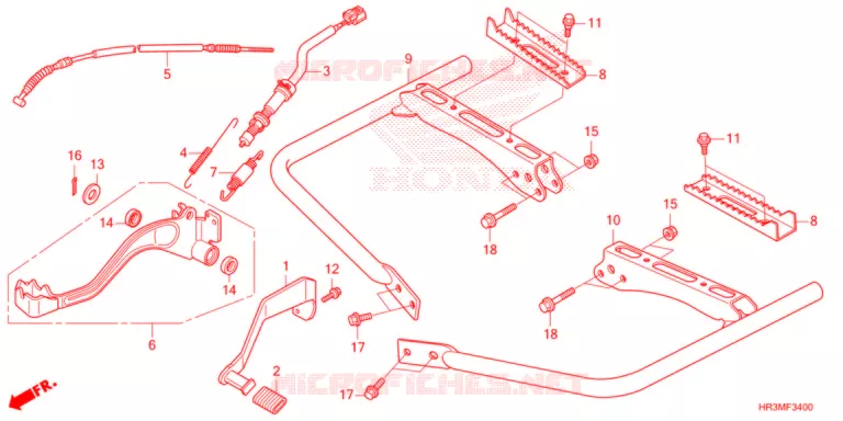 PEDAAL/OPSTAP  Honda ATV 420 FOURTRAX 2021  TRX420FA2M