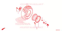 ACHTER WIEL  voor Honda FOURTRAX 420 RANCHER 4X4 AT IRS EPS ESP 2021