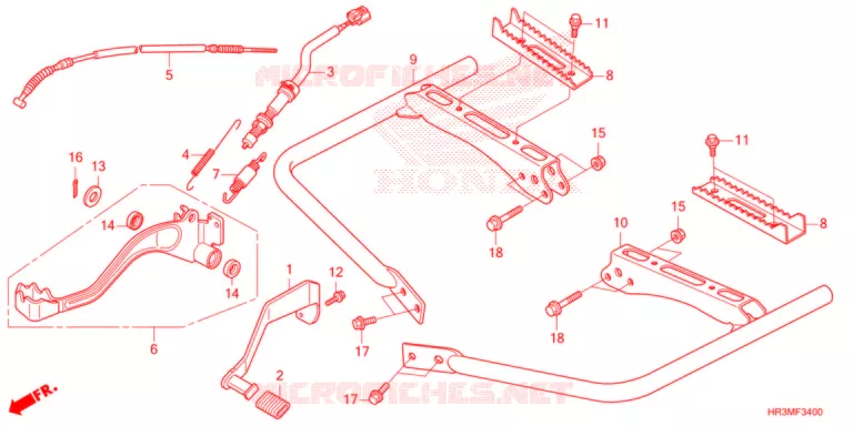 PEDAAL/OPSTAP  Honda ATV 420 FOURTRAX 2021  TRX420FE1M