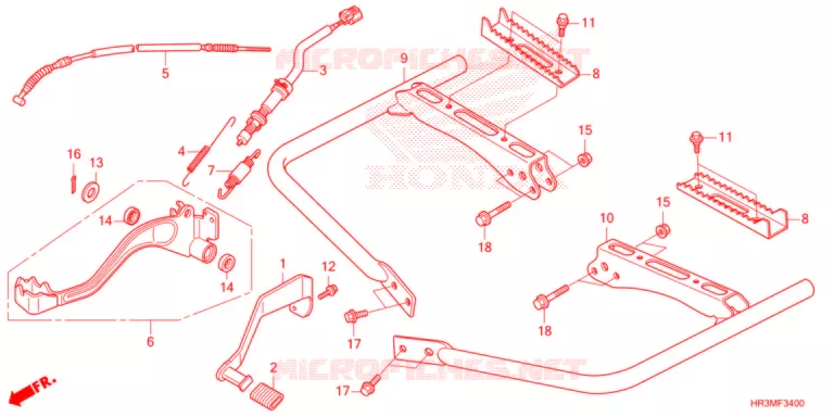 PEDAAL/OPSTAP  Honda ATV 420 FOURTRAX 2021  TRX420FM1M