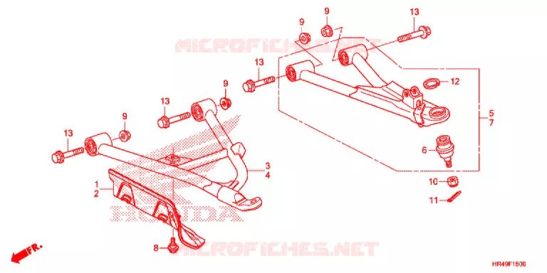 VOOR ARM  Honda ATV 520 FOURTRAX 2021  TRX520FM1M