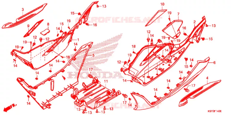 VLOER OPSTAP  Honda SCOOTER 150 PCX 2019  WW150AK