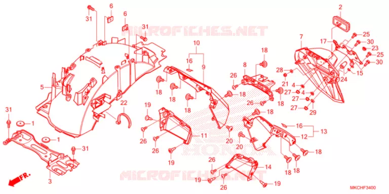 ACHTER STROOMLIJNKAP  Honda MOTO 1800 GOLD-WING 2021  GL1800DAM