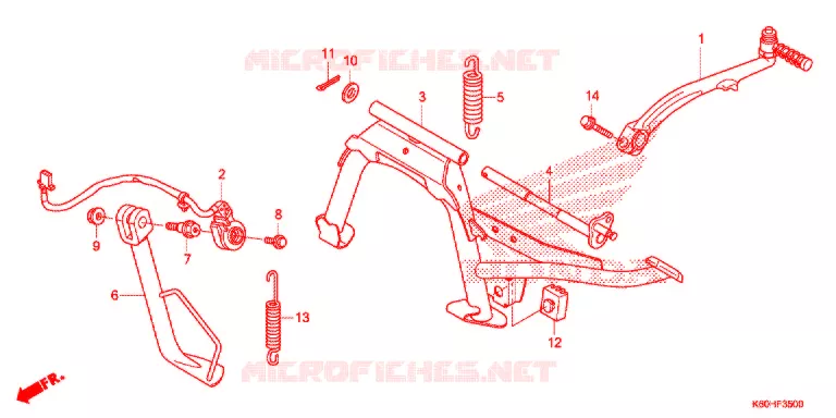 STANDAARD/KICKSTARTER ARM  Honda MOTO 125 CLICK 2016  ACB125CBFH