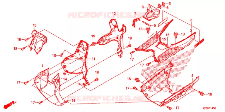 VLOER OPSTAP  Honda SCOOTER 110 ZOOMER 2014  ACG110CSFE