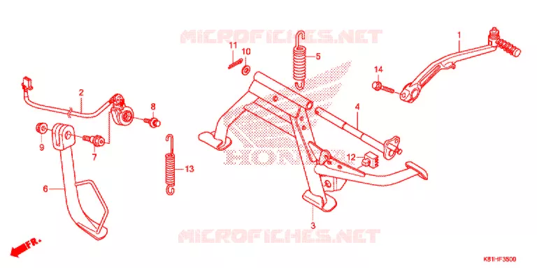 STANDAARD/TRAP PEDAAL  Honda SCOOTER 110 BEAT 2018  ACH110CBTH
