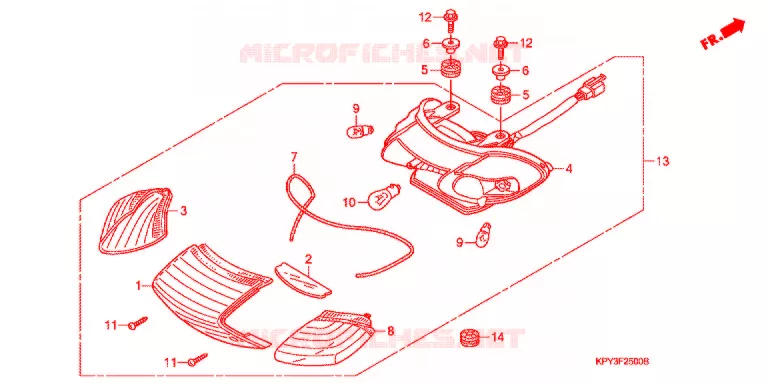 ACHTER COMBINATIE LICHT (1) Honda MOTO 125 XRM 2007  CFT125M7