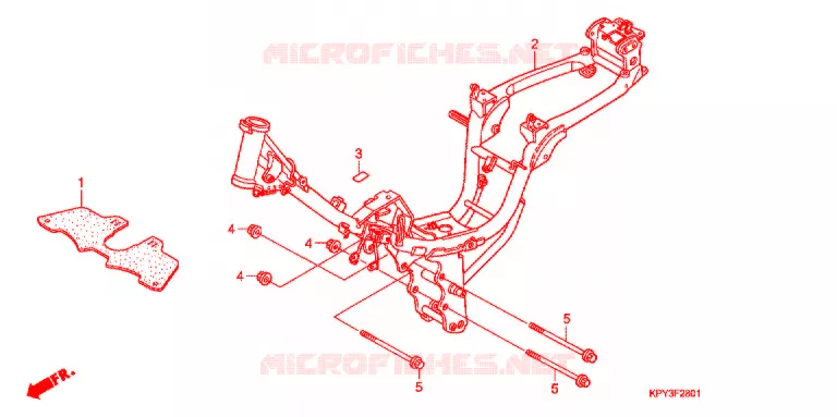 FRAME CHASSIS  (2) Honda MOTO 125 XRM 2012  CFT125MRCA