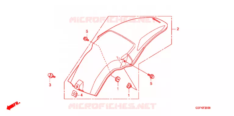 ACHTER STROOMLIJNKAP  Honda MOTO 85 CR 2007  CR85R7