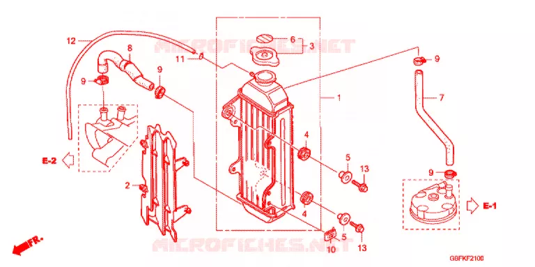 RADIATEUR   Honda MOTO 85 CR 2007  CR85R7