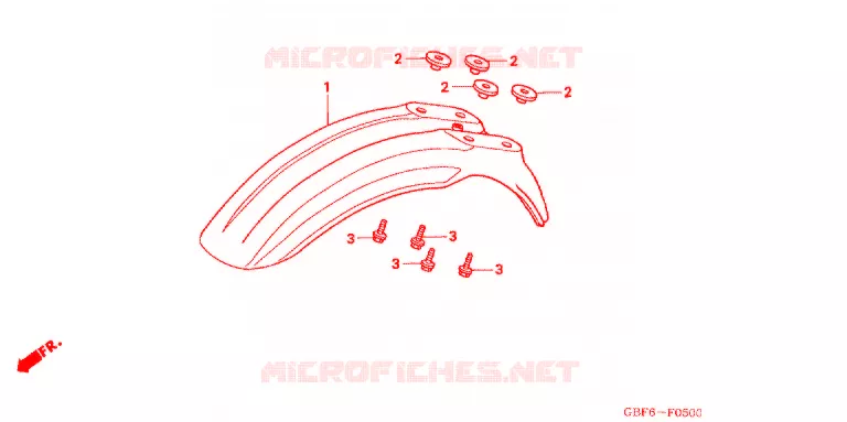 VOOR STROOMLIJNKAP   Honda MOTO 85 CR 2003  CR85RB3