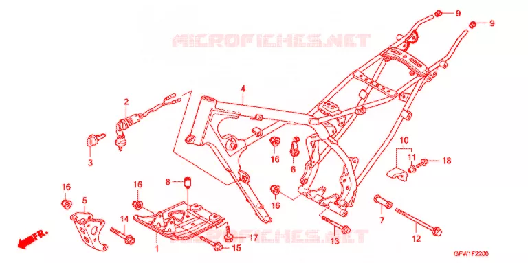 FRAME CHASSIS   Honda MOTO 80 CRF 2009  CRF80F9