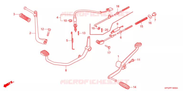 PEDAAL/KICKSTARTER ARM  Honda MOTO 125 RS 2013  ZN125MB