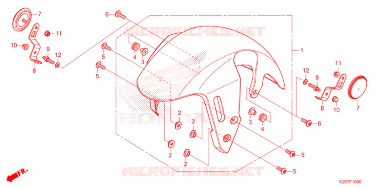 VOOR STROOMLIJNKAP   Honda MOTO 125 MSX 2021  MSX125AM