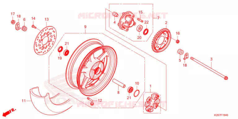 ACHTER WIEL  Honda MOTO 125 MSX 2021  MSX125AM