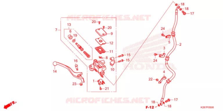 VOOR REM HOOFD CILINDER  (MSX GROM) Honda MOTO 125 MSX 2022  MSX125M