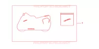 INDOOR CYCLE COVER  voor Honda VFR 800 VTEC ABS WHITE 2009